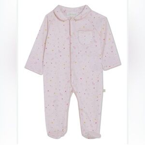 Marie Chantal Angel Wing Organic Pink Cotton Romper Size 6M